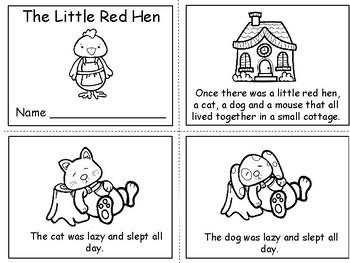 The little red hen paul galdone emergent reader by fun to learn