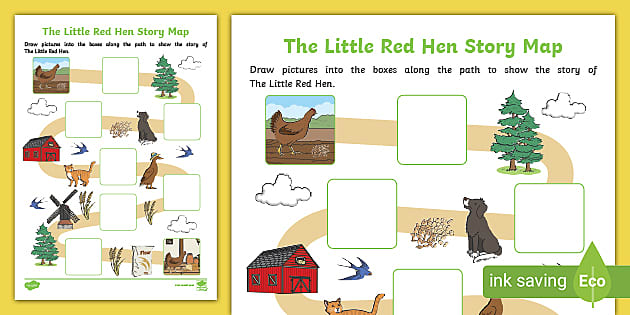 Little red hen story map activity teacher