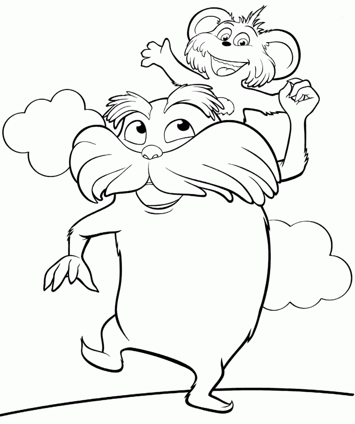 Free printable lorax coloring pages for kids