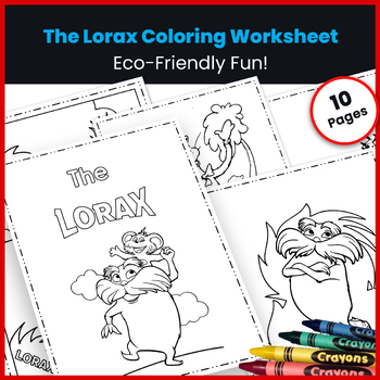 The lorax coloring pages fun and engaging coloring activity