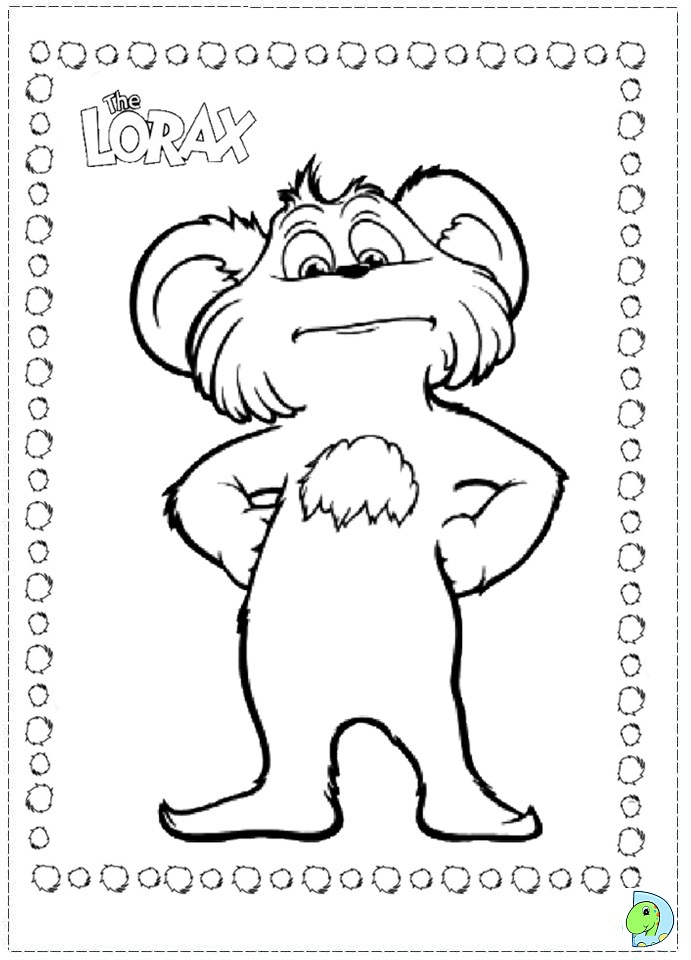 The lorax coloring page