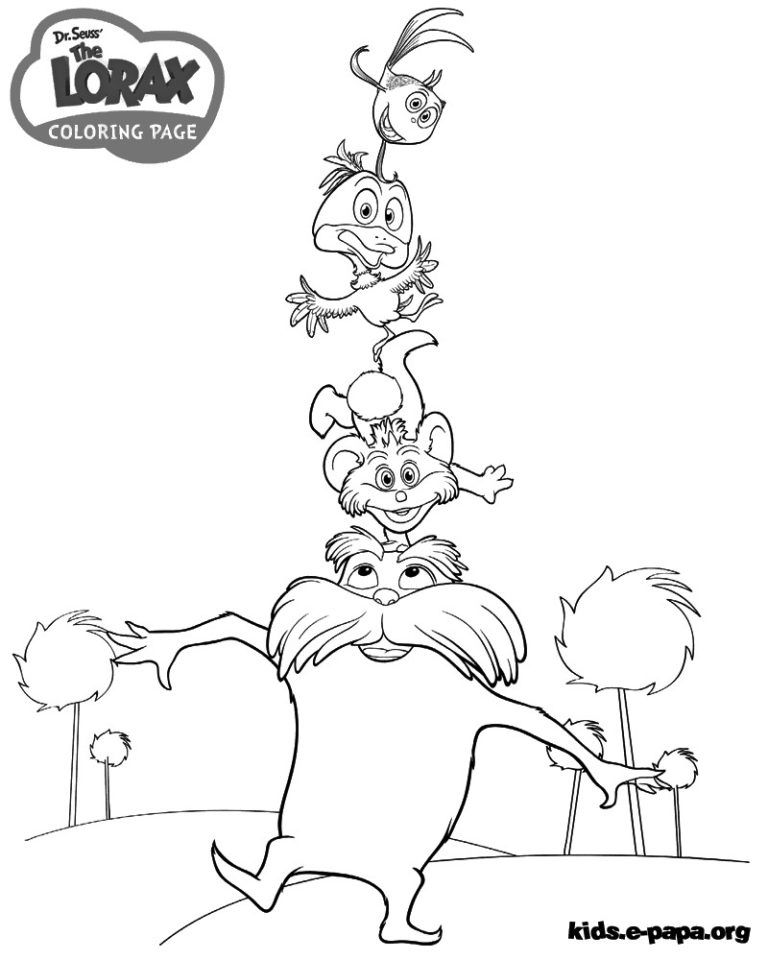 The lorax coloring and activity pages