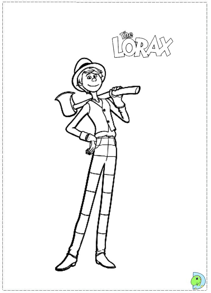 The lorax coloring page