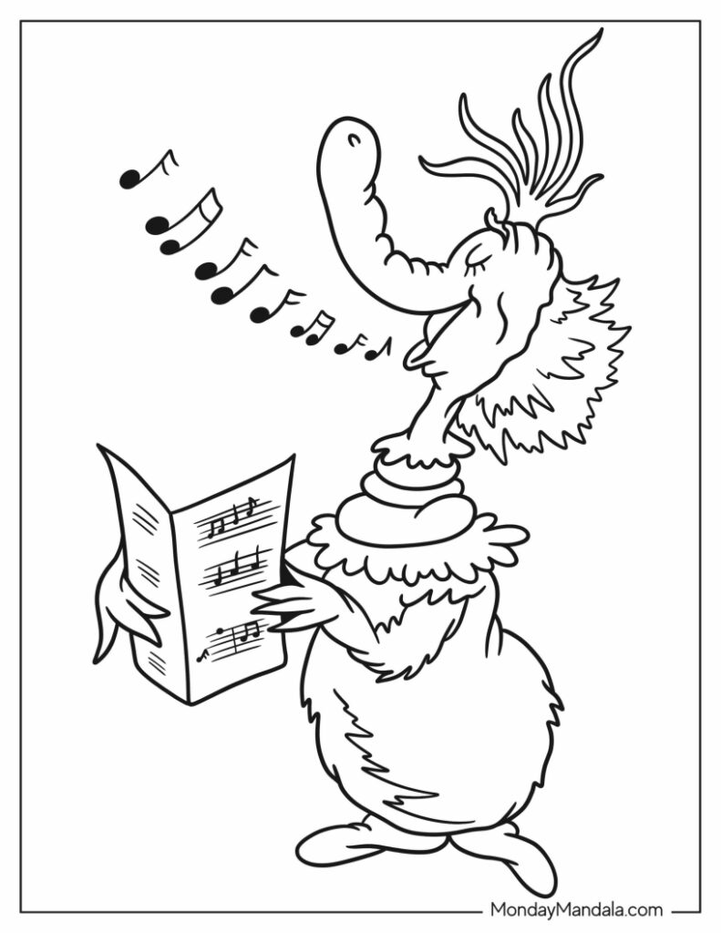 Dr seuss coloring pages free pdf printables