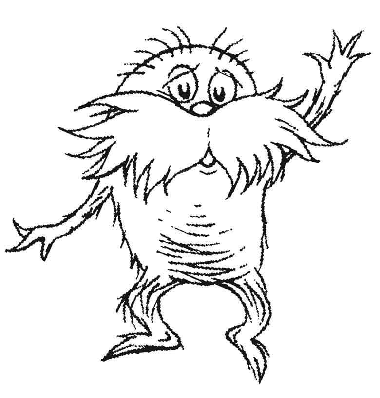 Lorax coloring pages printable for free download