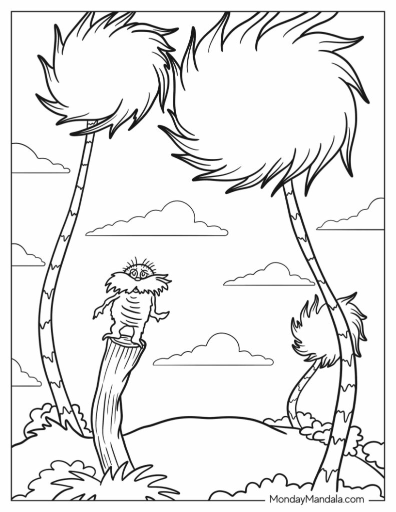 Dr seuss coloring pages free pdf printables