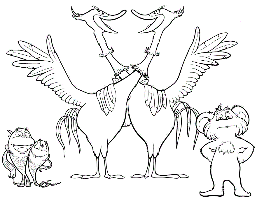 Seuss the lorax coloring pages