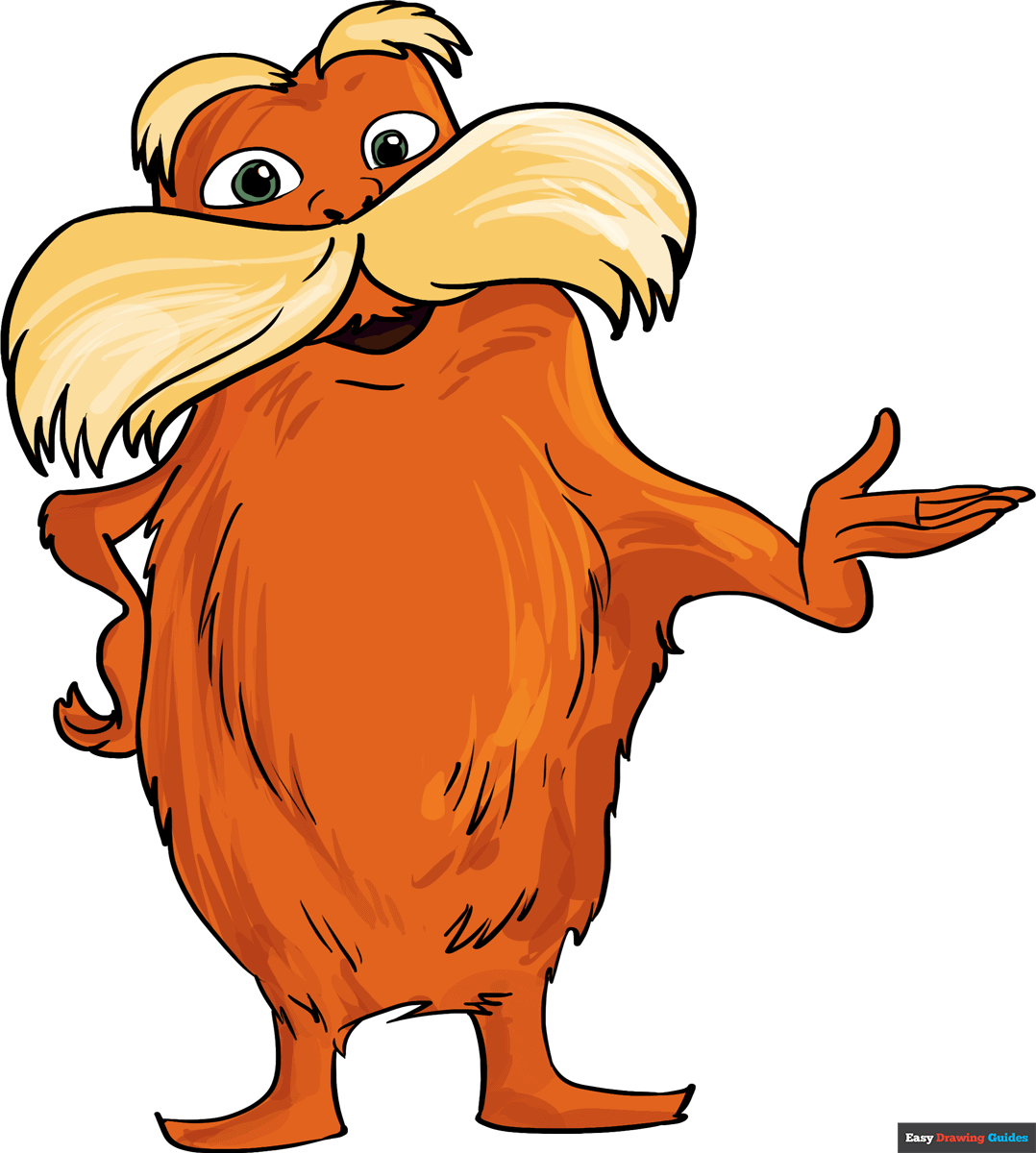 How to draw the lorax by dr seuss