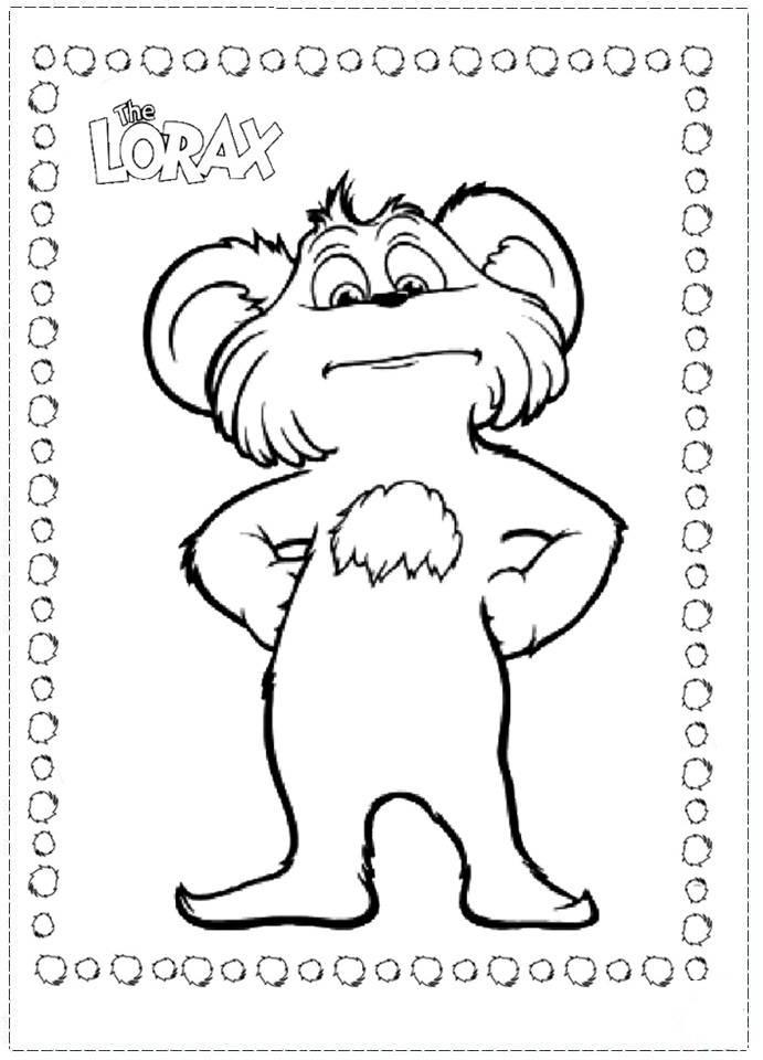 Free printable lorax coloring pages for kids