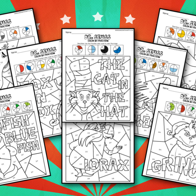 Free printable dr seuss color by number