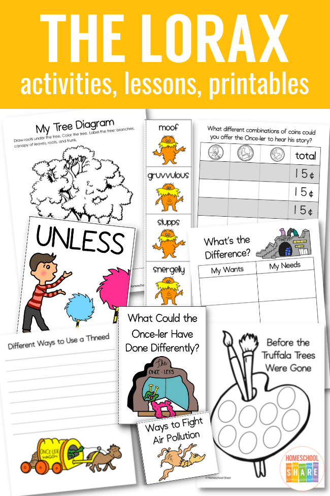 The lorax activities printables free