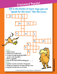 The lorax bonus activities hooked pany book club