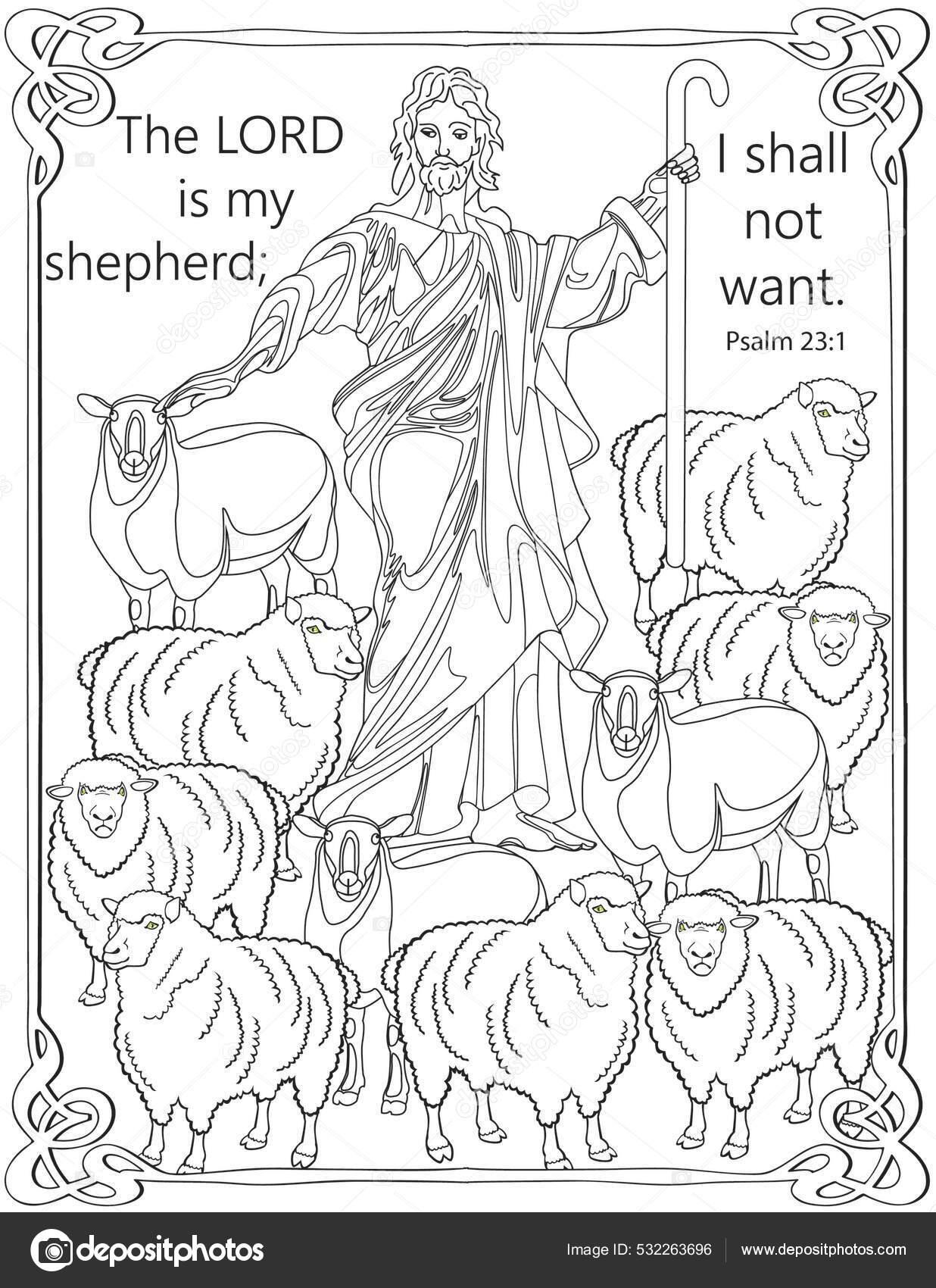 Bible verse adult coloring page stock vector by imageplus