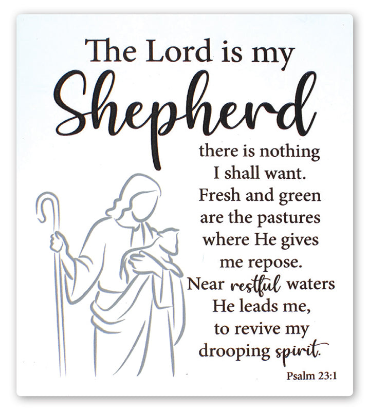 Ceramic plaque lord is my shepherd the christian gift mpany