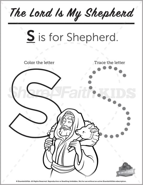 Psalm the lord is my shepherd preschool coloring pages â