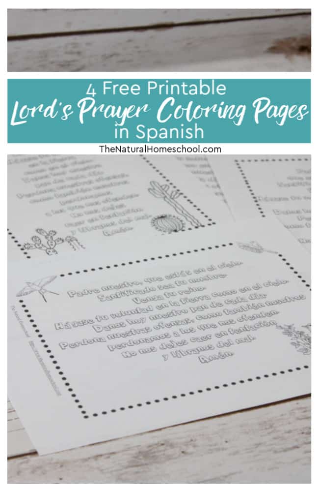 Free printable lords prayer coloring pages in spanish