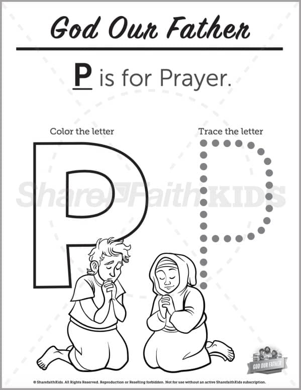 Matthew god our father preschool letter coloring â