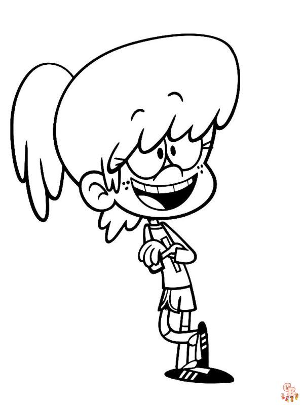 Free printable loud house coloring pages for kids