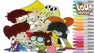 The loud house coloring book pages lincoln leni lori loni lola luan lucy lori luna rainbow splash