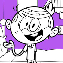 Lincoln loud the only boy of loud house coloring pages