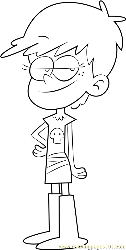 Luna loud coloring page for kids