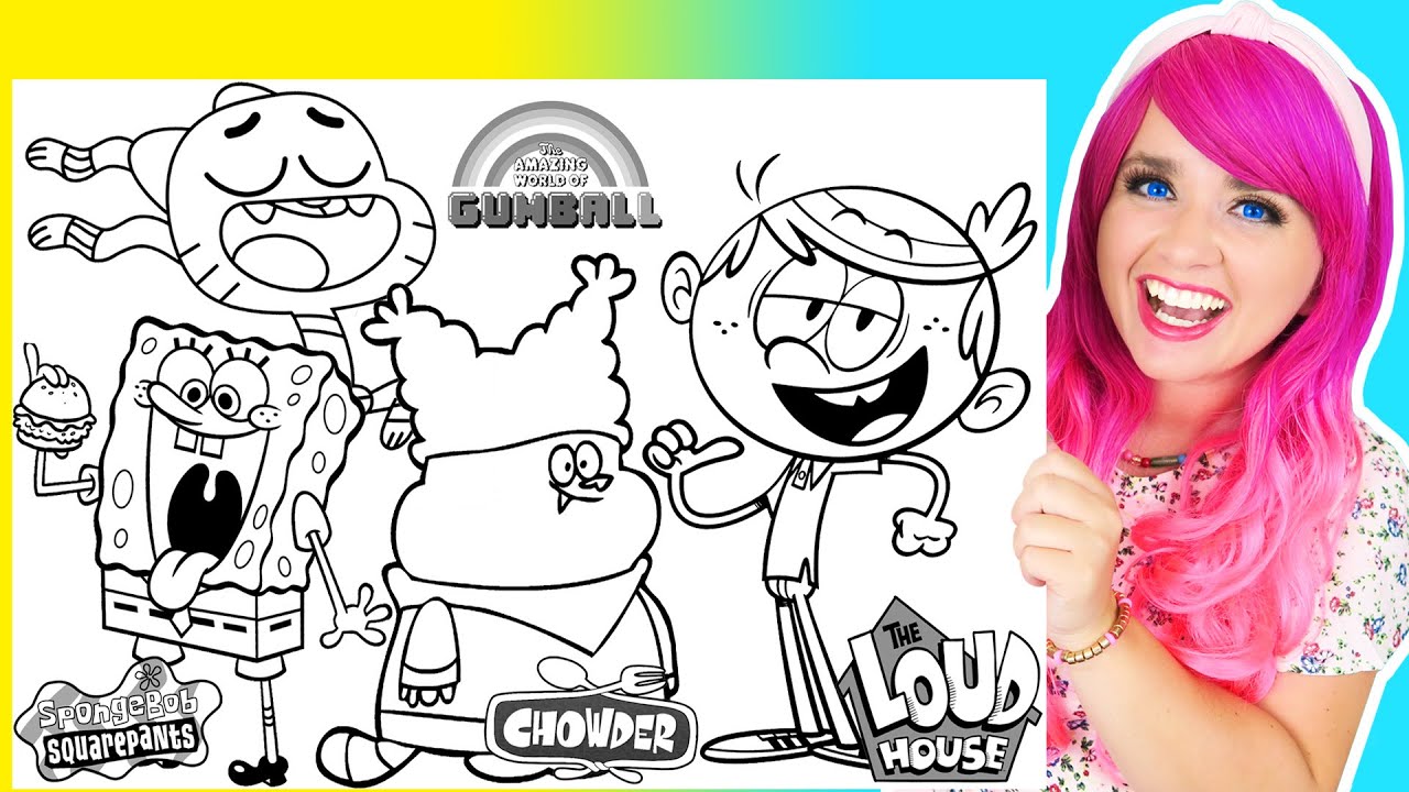 Coloring spongebob the loud house chowder the aazing world of guball coloring pages arkers