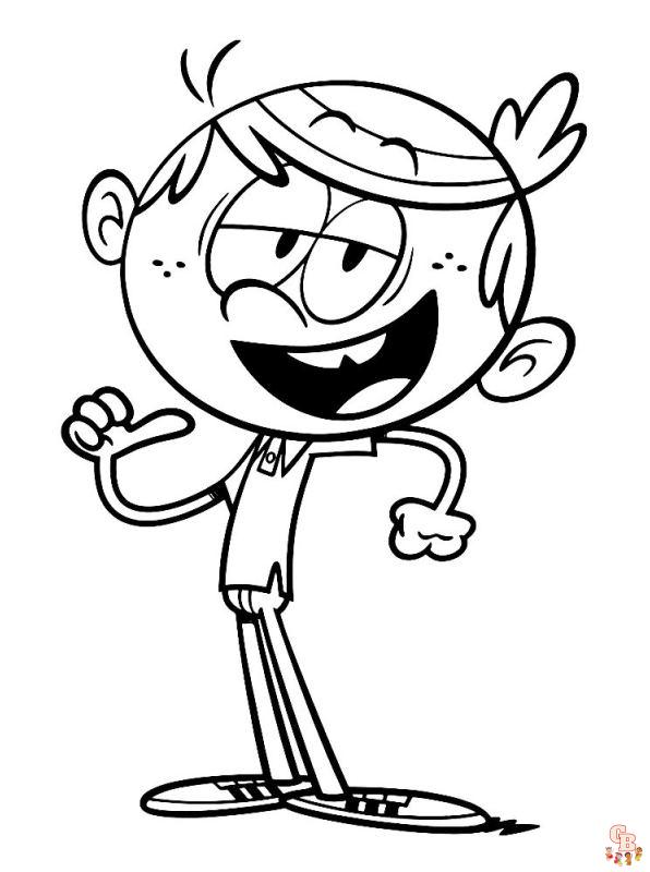 Free printable loud house coloring pages for kids