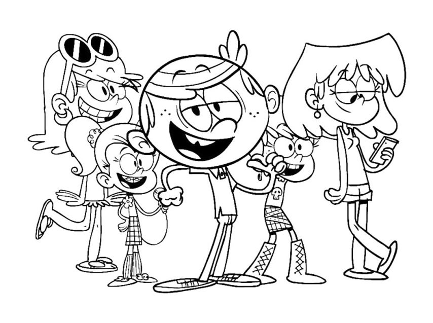 The loud house coloring pages