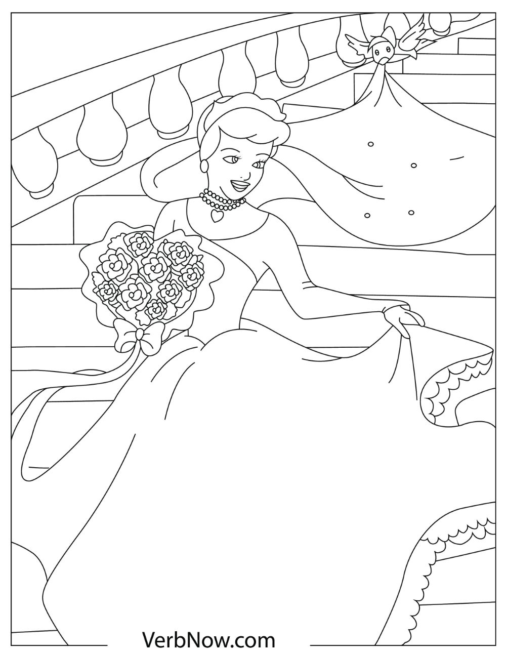 Free cinderella coloring pages for download printable pdf