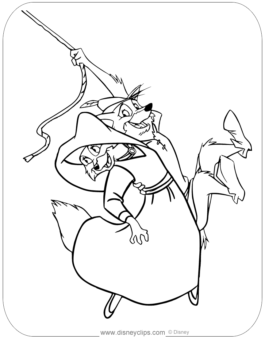 Disneys robin hood coloring pages