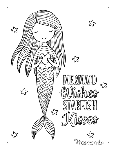 Free printable mermaid coloring pages