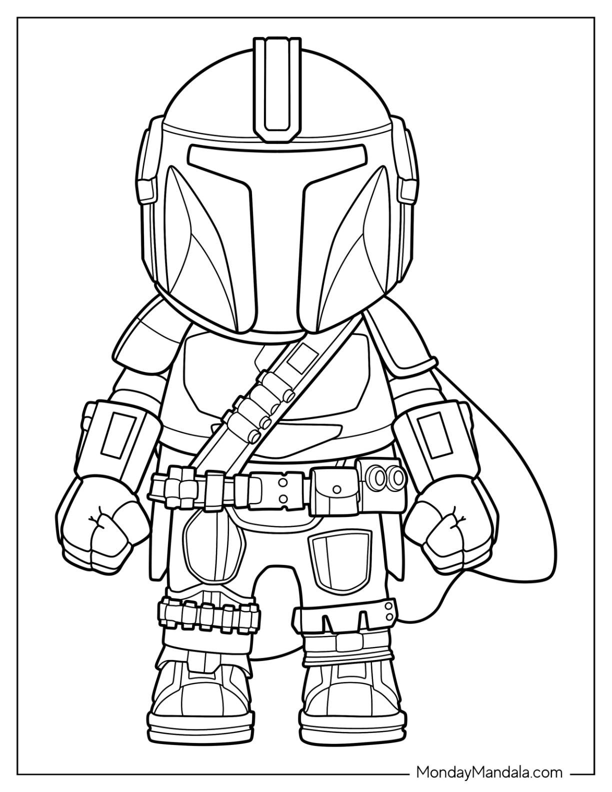 Mandalorian coloring pages free pdf printables