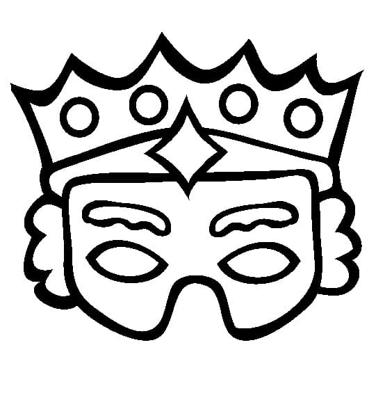 Purim mask coloring page