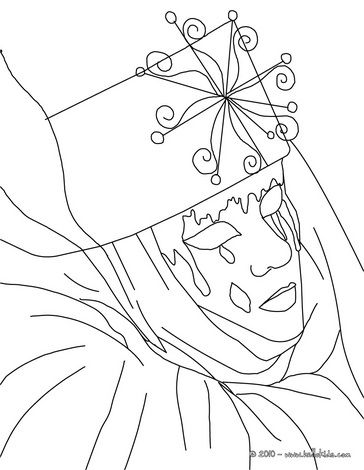 Carnival of venice coloring pages