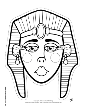 Printable egyptian queen mask to color mask