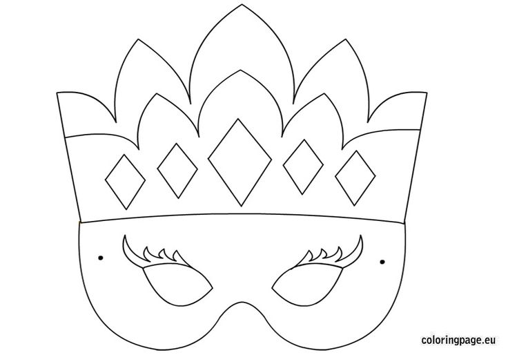 Princess mask template coloring page mask template printable coloring masks coloring mask