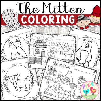 The mitten story coloring pages by pre