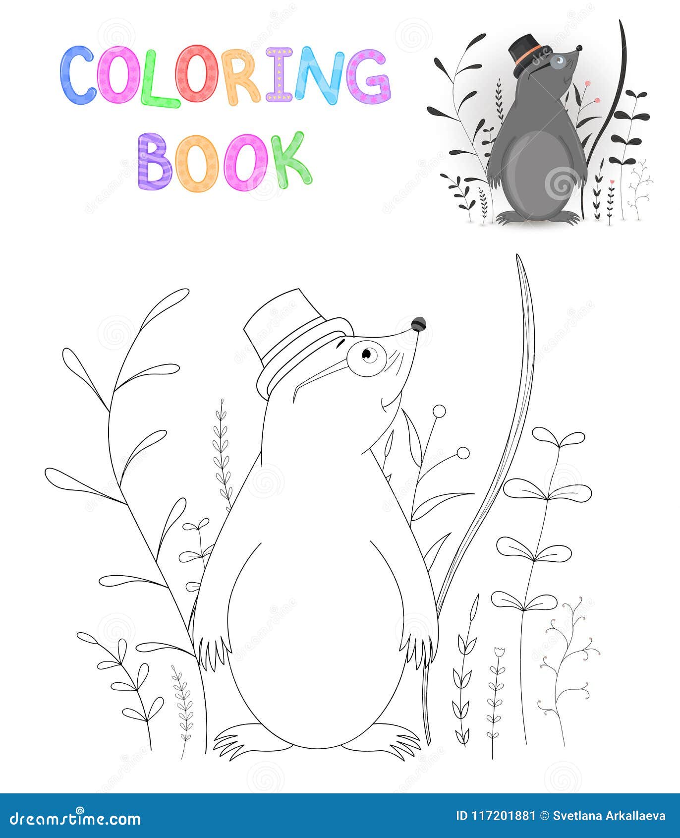 Mole coloring page stock illustrations â mole coloring page stock illustrations vectors clipart