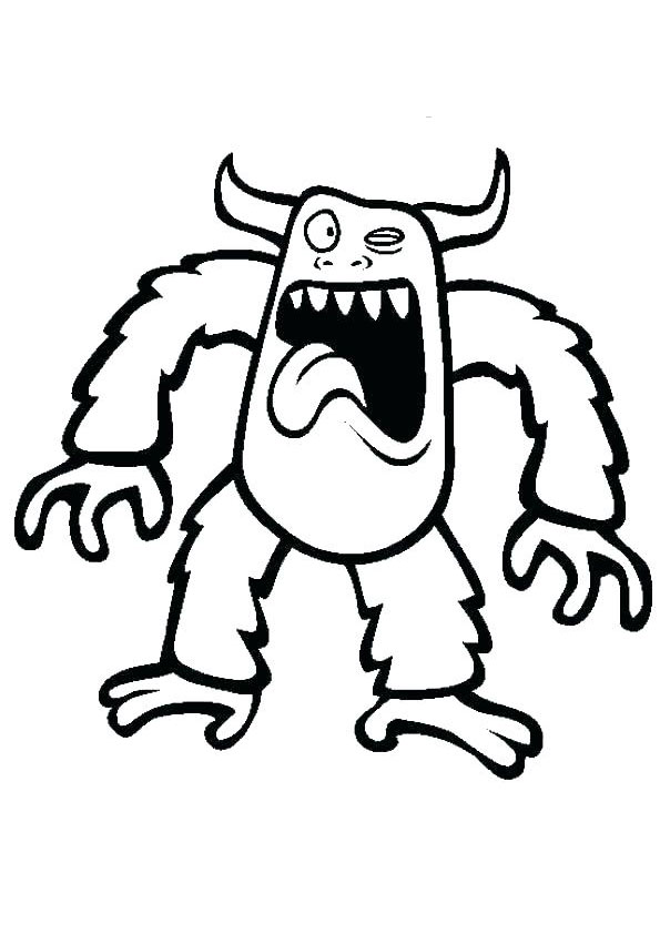 Coloring pages printable monsters coloring page