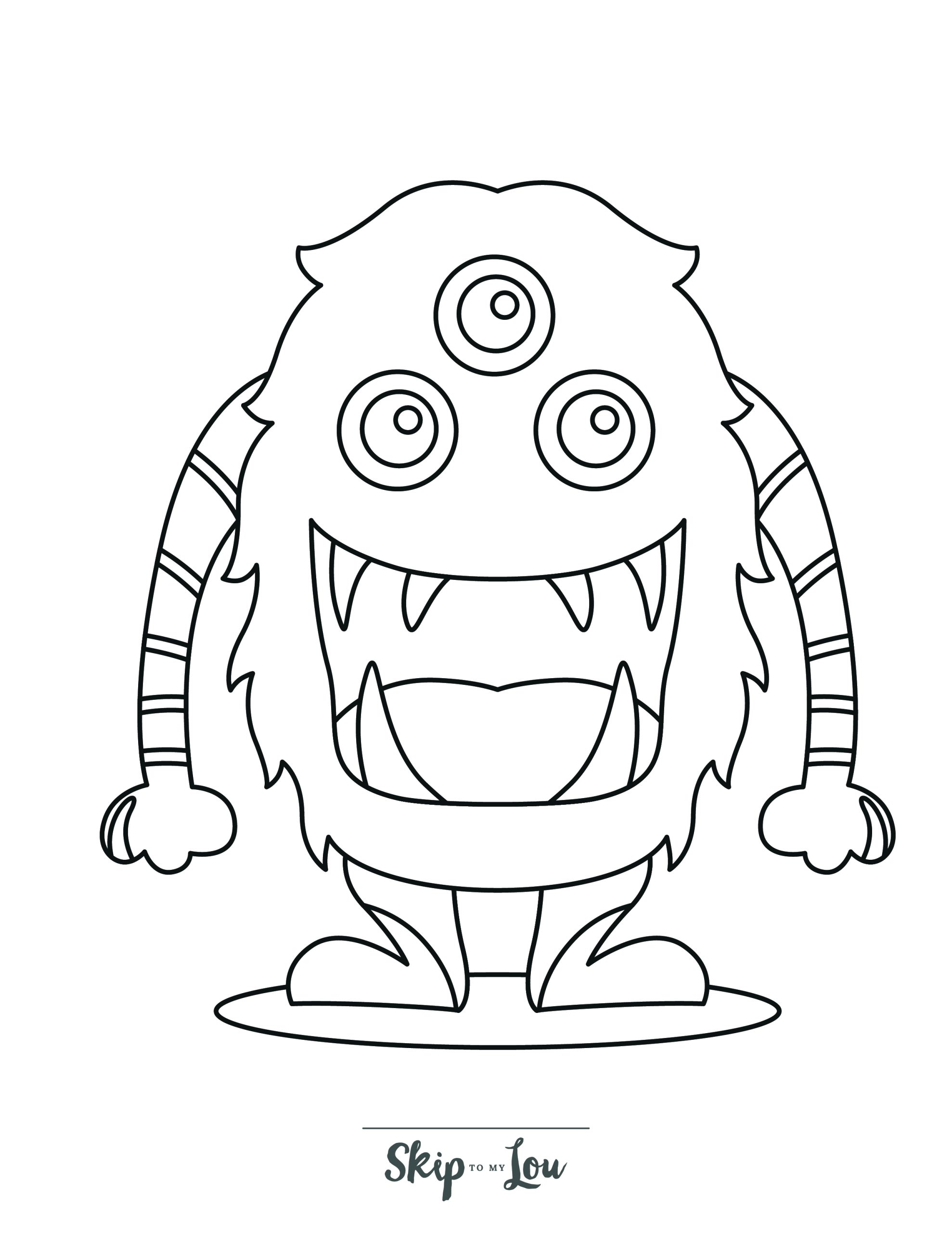 Monster coloring pages free printable monsters for kids skip to my lou