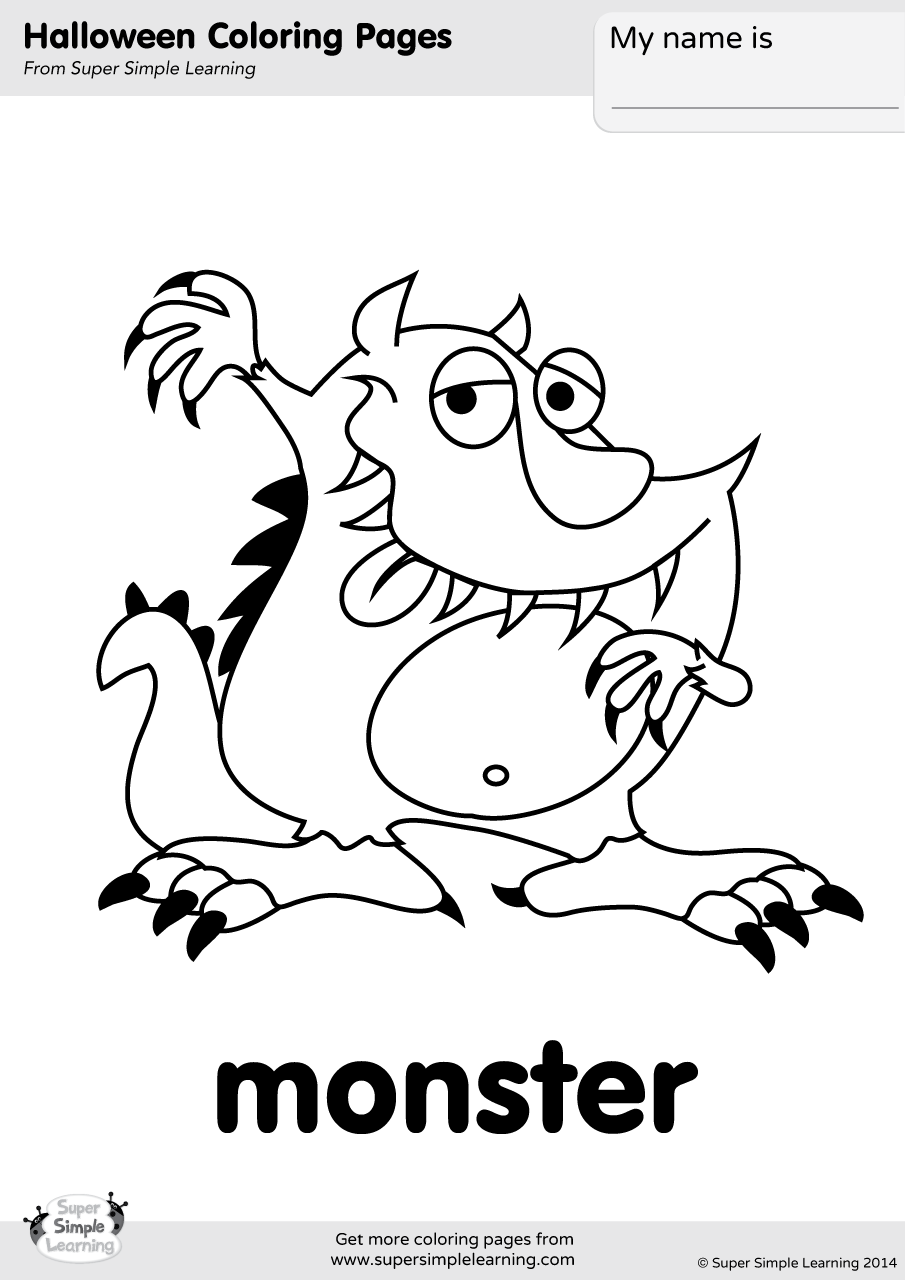 Monster coloring page