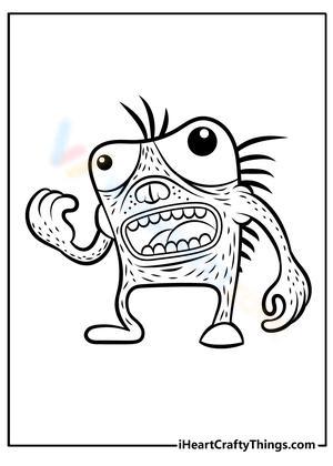 Free collection of monster coloring pages for kids