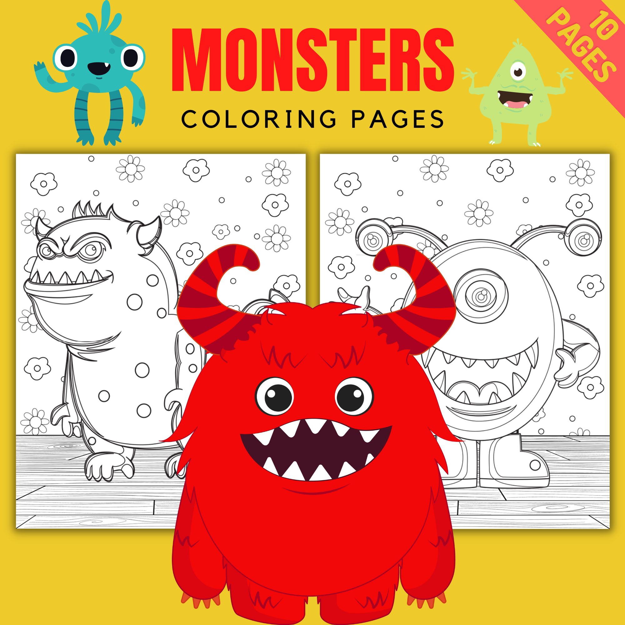 Printable monsters coloring pages