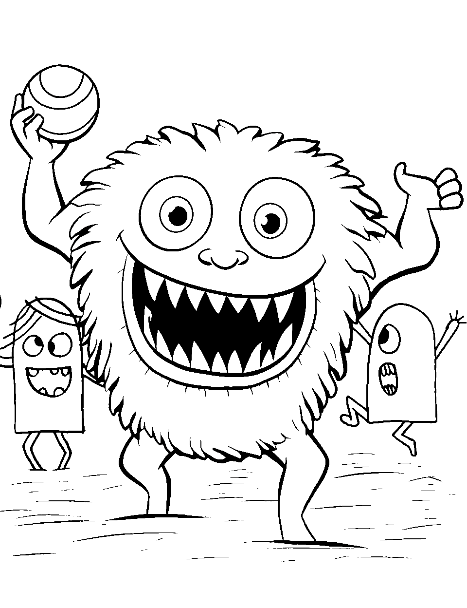 Monster coloring pages free printable sheets