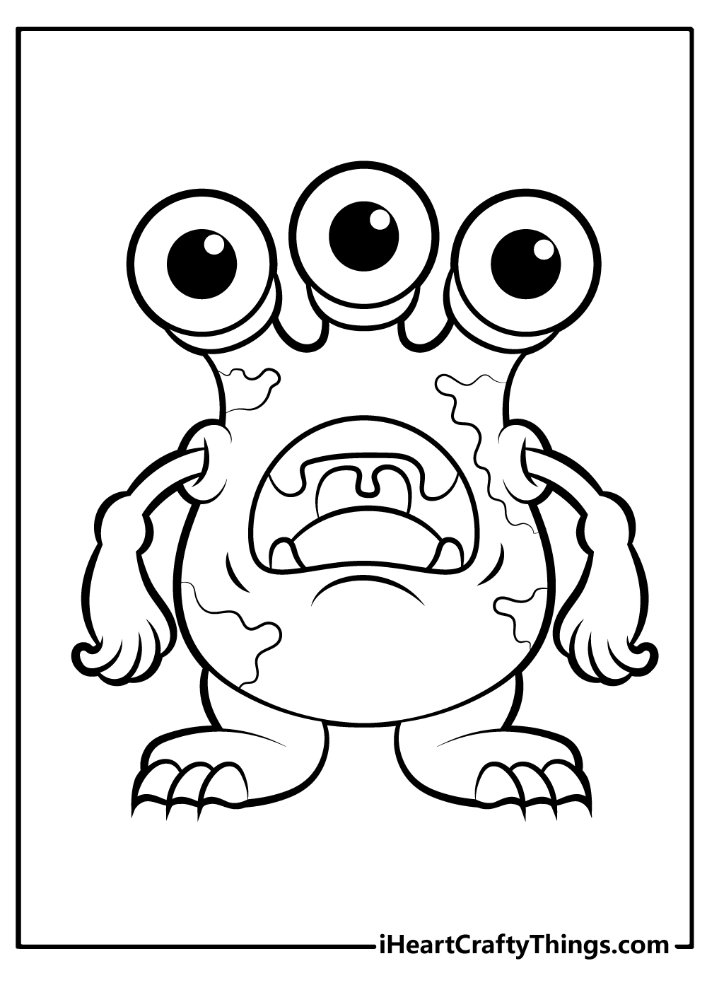 Monster coloring pages free printables