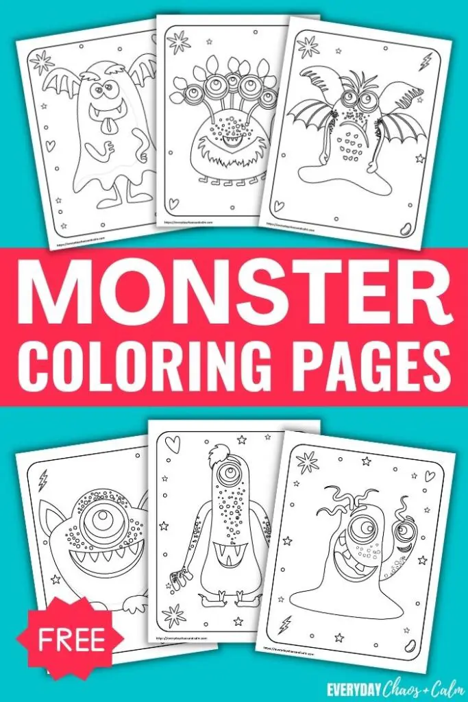 Free monster coloring pages for kids