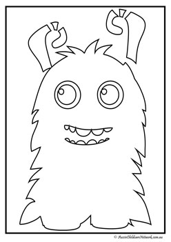 Monster colouring pages