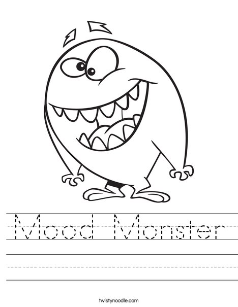 Mood monster worksheet