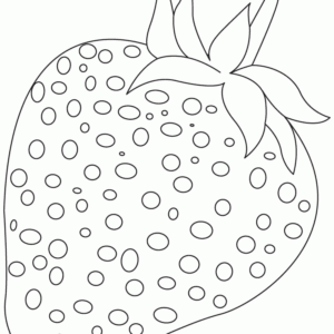 Strawberry coloring pages printable for free download