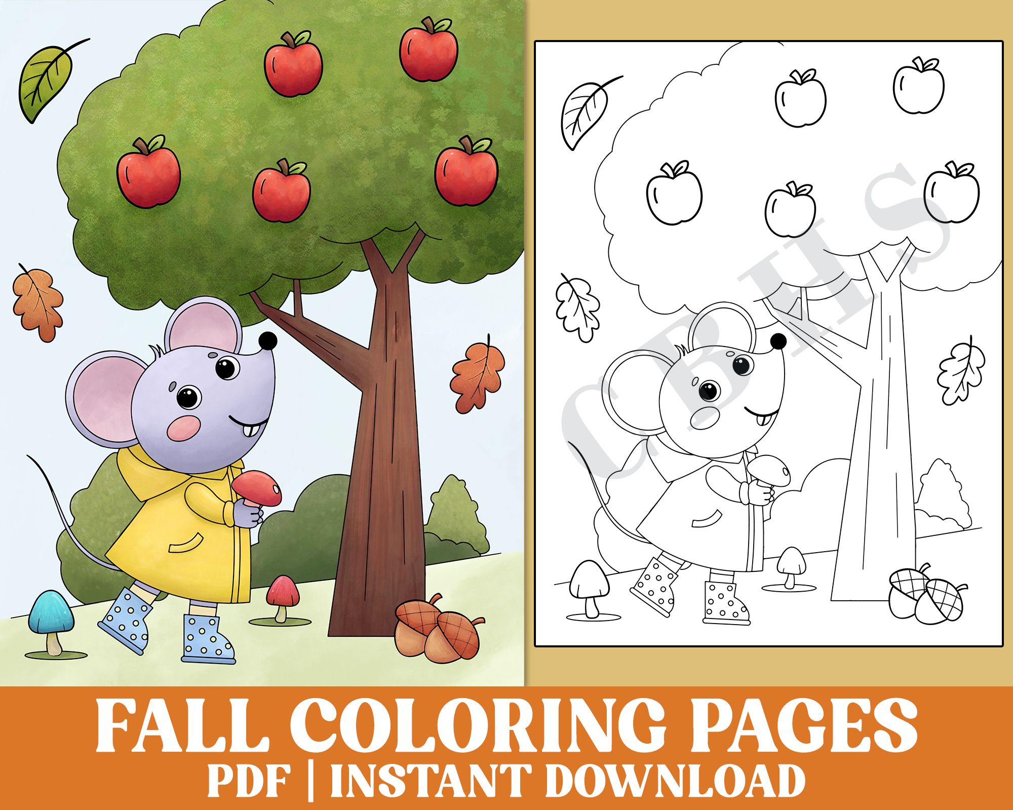 Pdf fall coloring pages for kids cute autumn coloring pages made by teachers